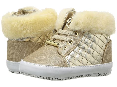 michael kors baby gold and white lace up sneakers|Michael Kors toddler boots.